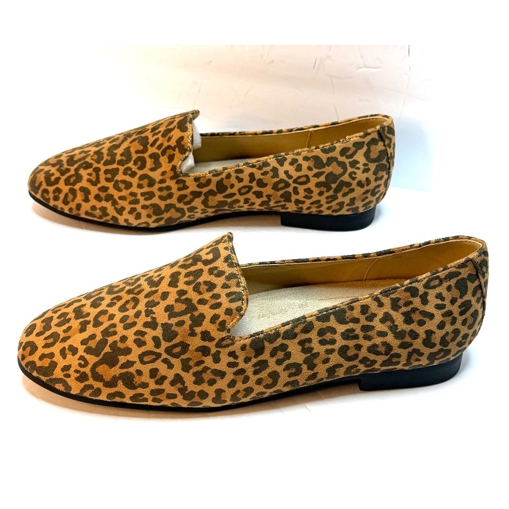 Journee Collection Women Ishani Slip On Tailored Flats Leopard/Camel Size 9W NWT - Picture 4 of 11